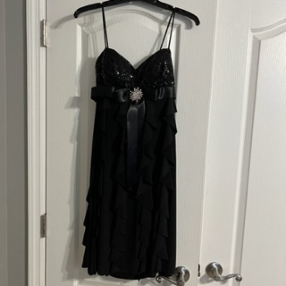 Cache Women's Dress Rhinstone Broach Bow 6 Black